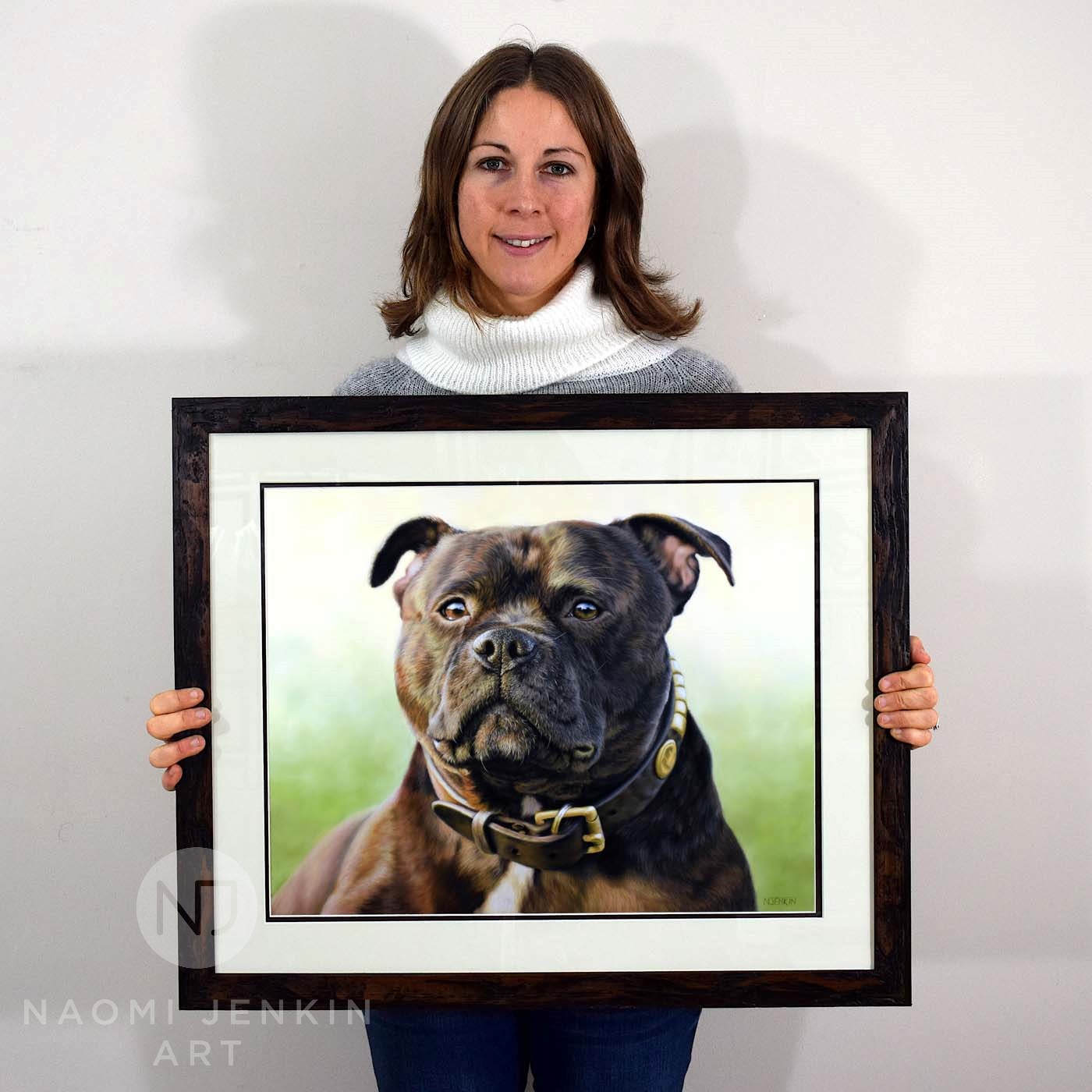 Pet portrait artist Naomi Jenkin.