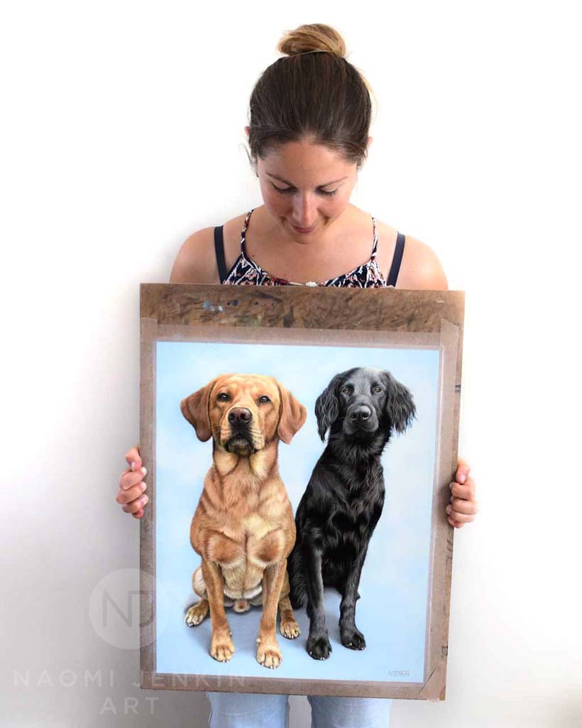 Pet portrait artist Naomi Jenkin.