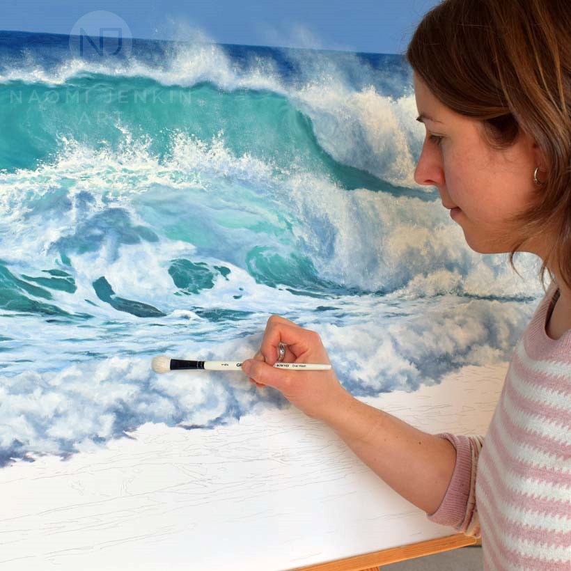 Seascape artist Naomi Jenkin.