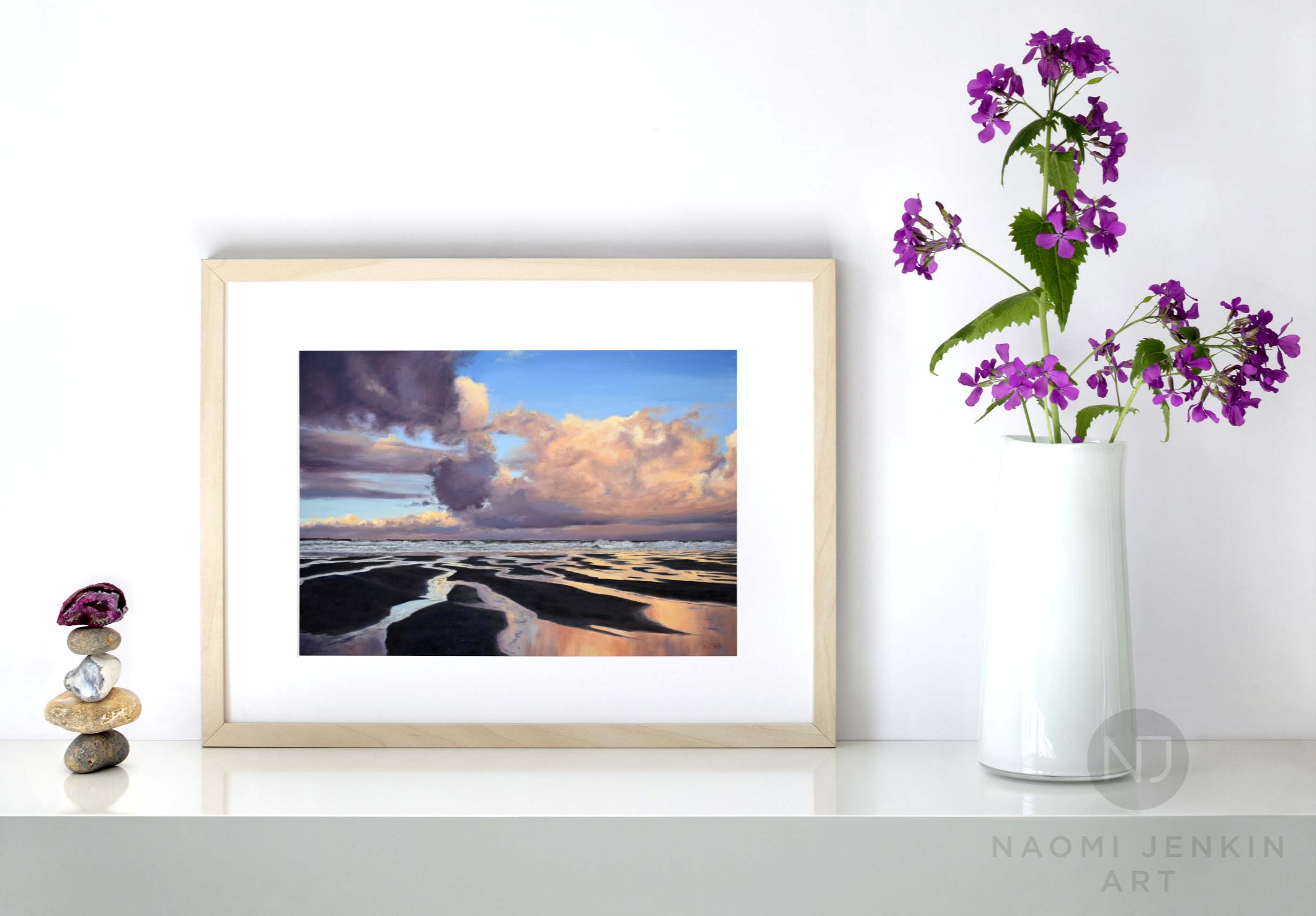 Limited edition fine art print of a seascape painting by Naomi Jenkin Art. 